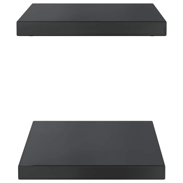 Mensole A Muro 2 Pz 50x30x3 Cm Nero In Acciaio Inossidabile - Image 6
