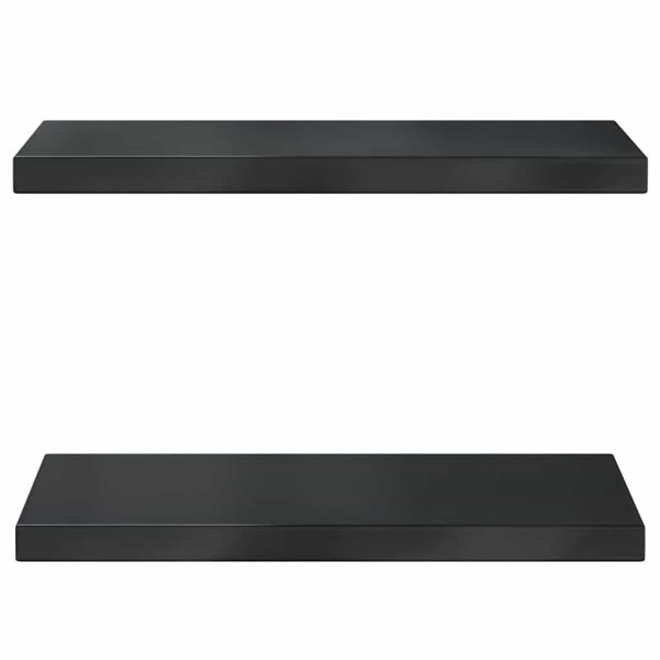 Mensole A Muro 2 Pz 50x23,5x3 Cm Nero In Acciaio Inossidabile - Image 5