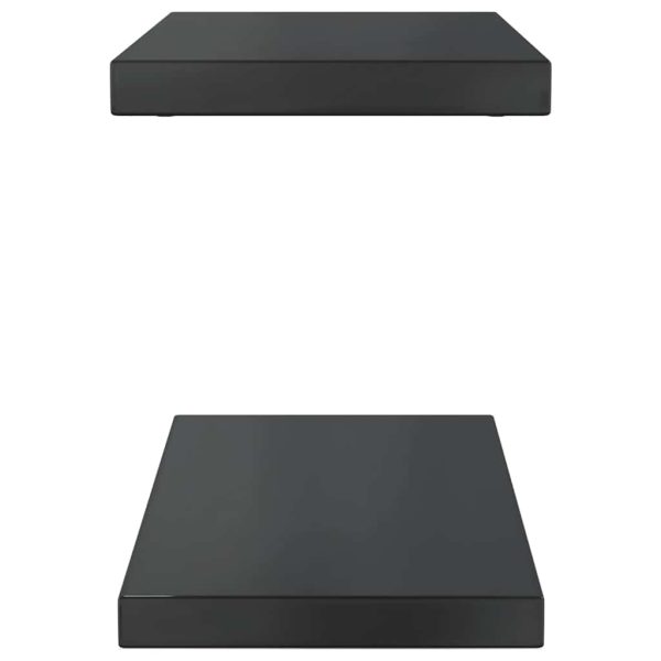 Mensole A Muro 2 Pz 50x23,5x3 Cm Nero In Acciaio Inossidabile - Image 6