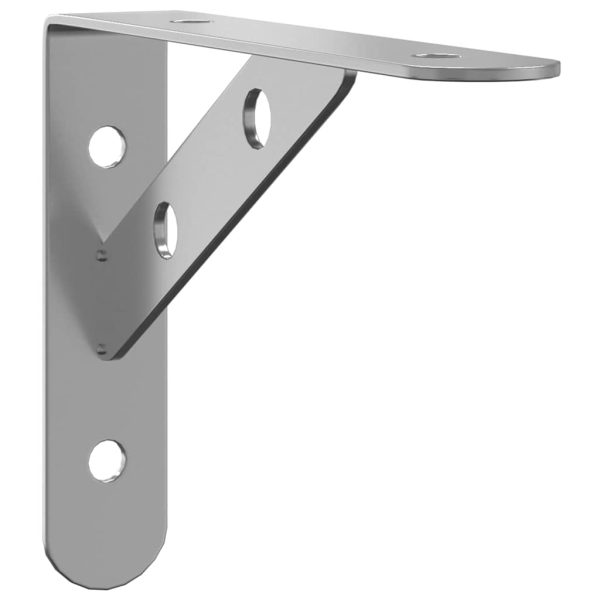 Staffe Per Mensola 4 Pz 15x2,5x11,5 Cm In Acciaio Inox Argento - Image 3