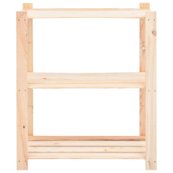 Scaffali A 3 Livelli 2 Pz 80x38x90 Cm In Massello Pino 150 kg - Image 4