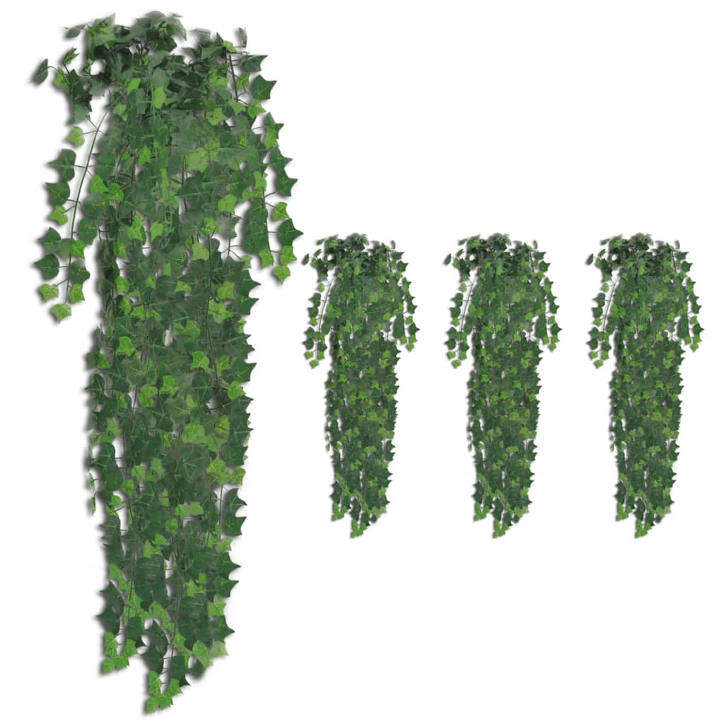 Foglie Artificiali Di Edera 4 Pz Verdi 90 cm