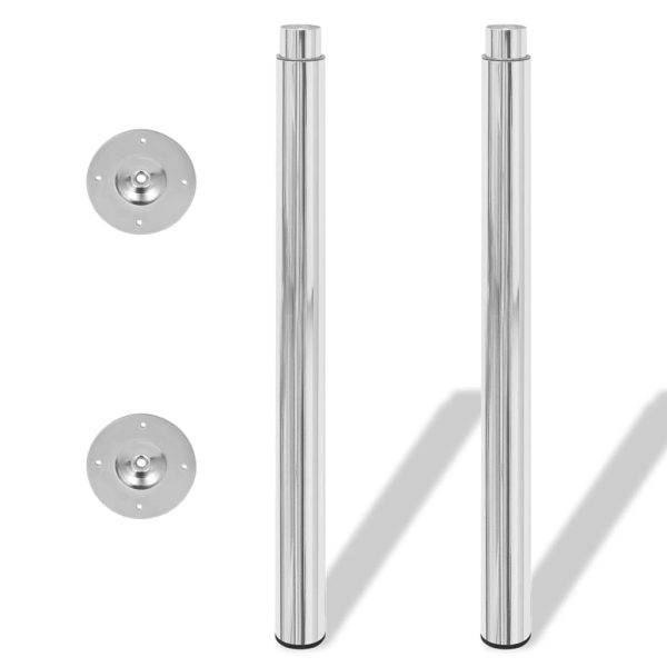 Gambe Telescopiche Per Tavolo 4 Pz Cromate 710-1100 mm - Image 3