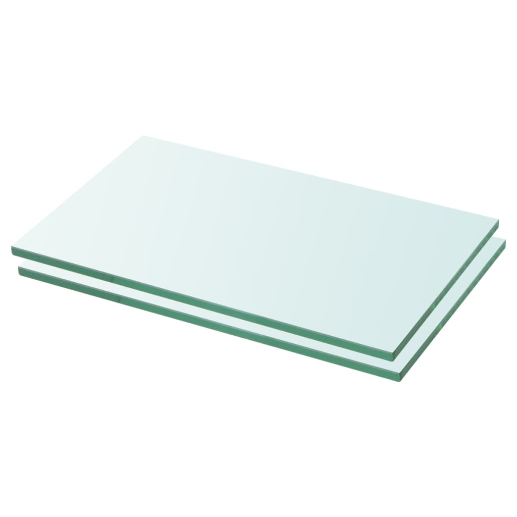 Mensole In Vetro Trasparente 2 Pz 30x12cm