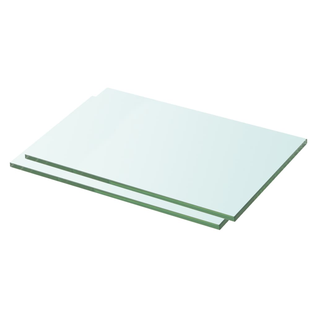 Mensole In Vetro Trasparente 2 Pz 30x15 cm
