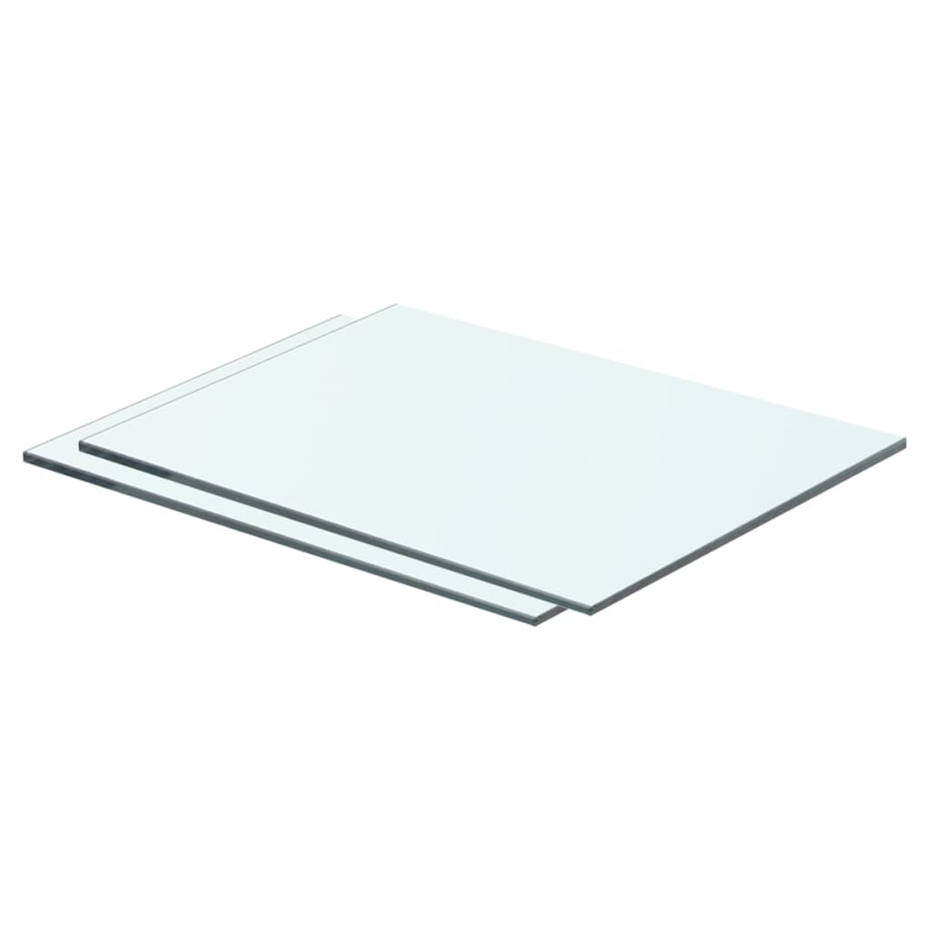 Mensole In Vetro Trasparente 2 Pz 40x25 cm