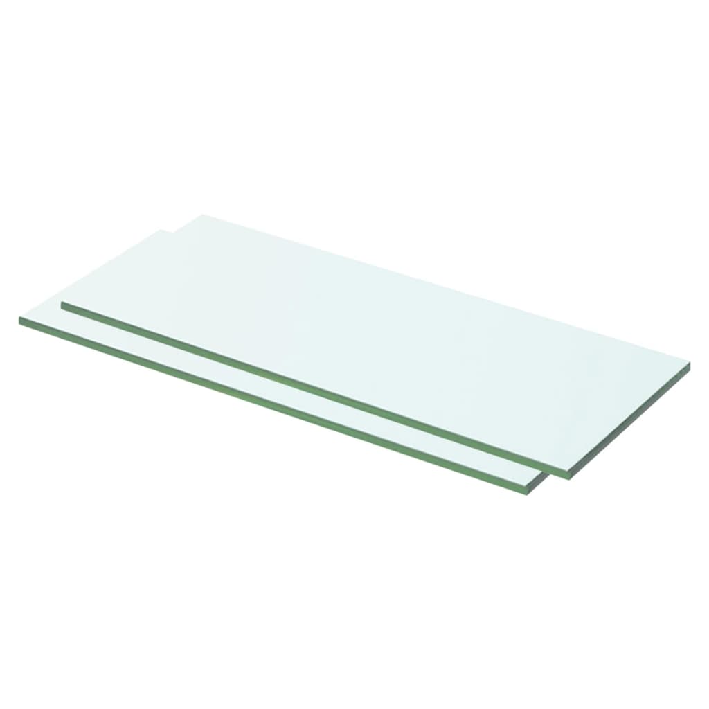Mensole In Vetro Trasparente 2 Pz 50x15 cm