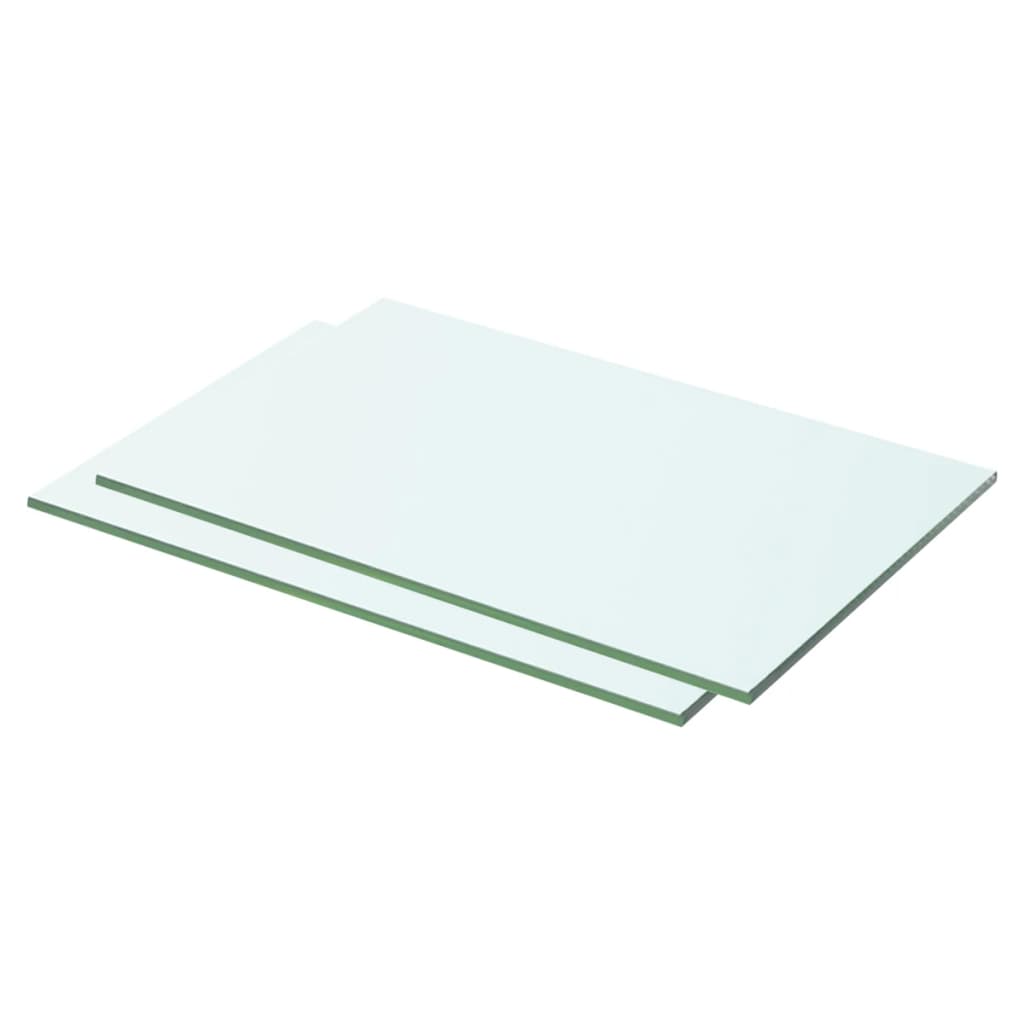 Mensole In Vetro Trasparente 2 Pz 50x25 cm