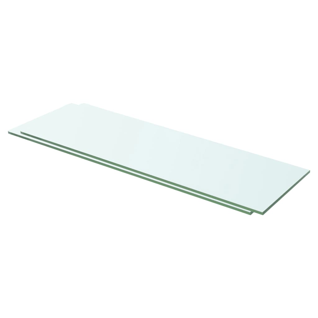 Mensole In Vetro Trasparente 2 Pz 60x15 cm