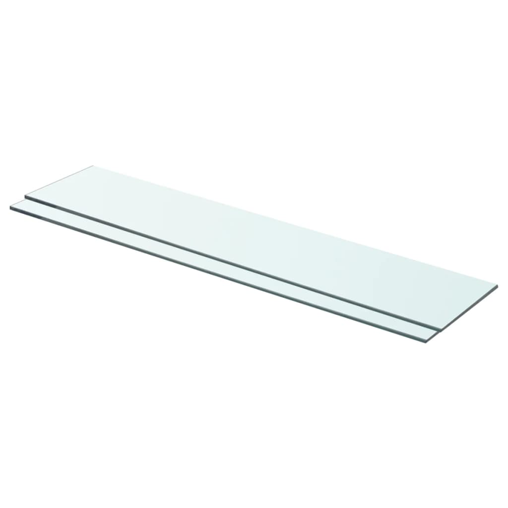 Mensole In Vetro Trasparente 2 Pz 70x15 cm