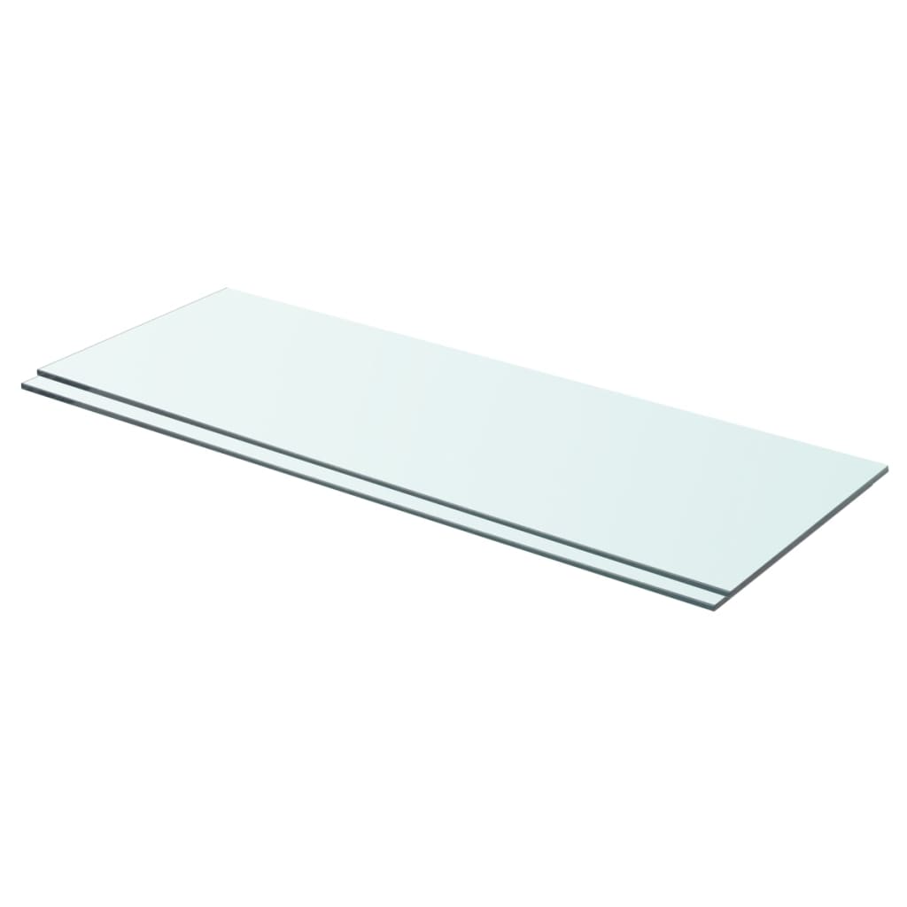 Mensole In Vetro Trasparente 2 Pz 70x25 cm