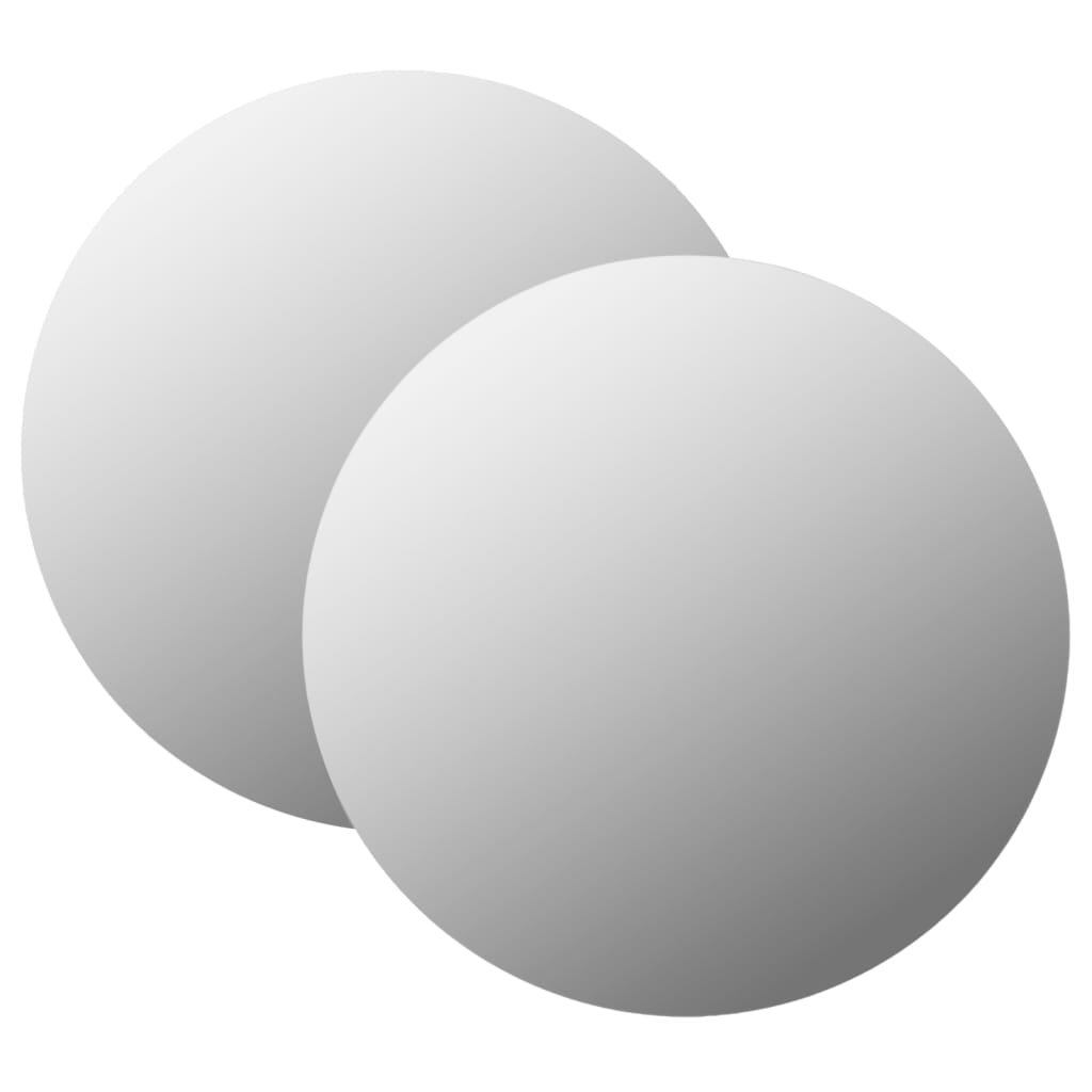 Specchi Da Parete 2 Pz 50 Cm In Vetro Circolari