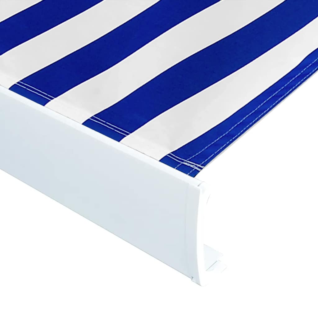 Tenda A Cassonetto Motorizzata 450x300 Cm Blu E Bianco - Image 4