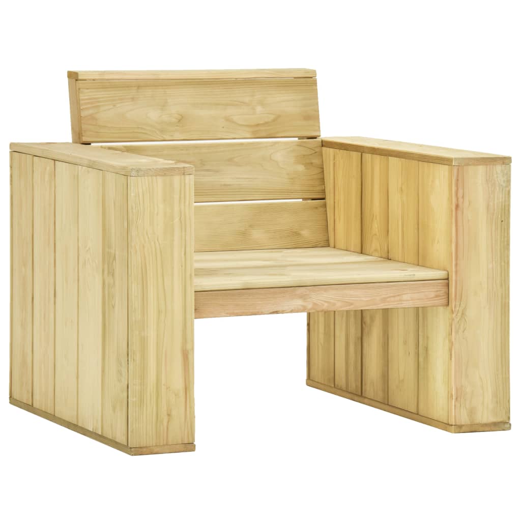 Set Divani Da Giardino 3 Pz In Legno Di Pino Impregnato - Image 6