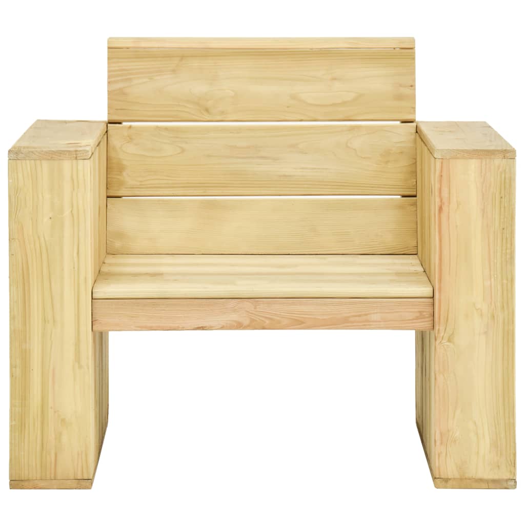 Set Divani Da Giardino 3 Pz In Legno Di Pino Impregnato - Image 3