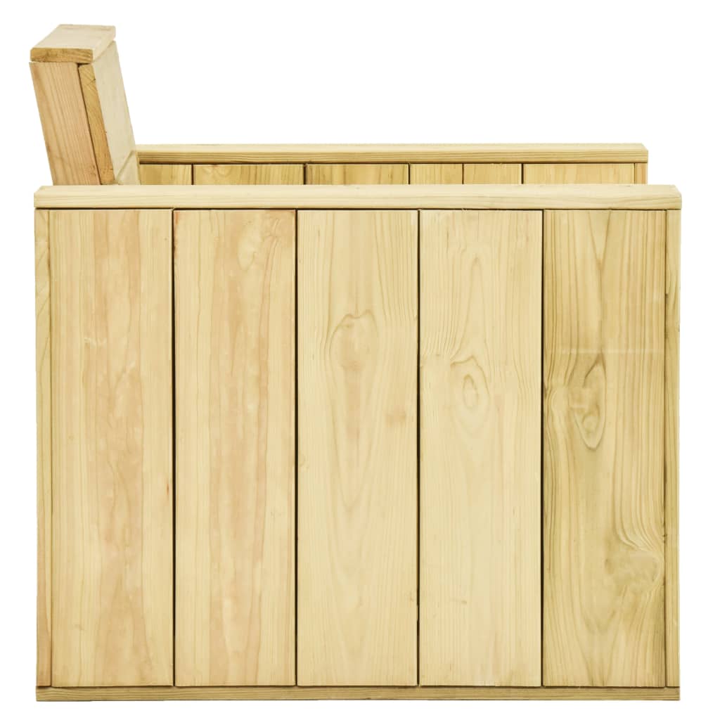 Set Divani Da Giardino 3 Pz In Legno Di Pino Impregnato - Image 4