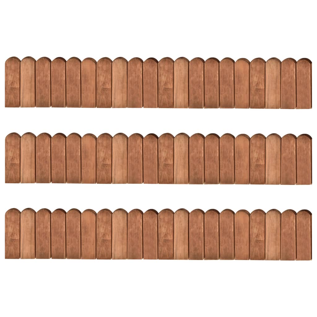 Rotoli Di Bordura 3 Pz 120 Cm In Legno Di Pino Impregnato