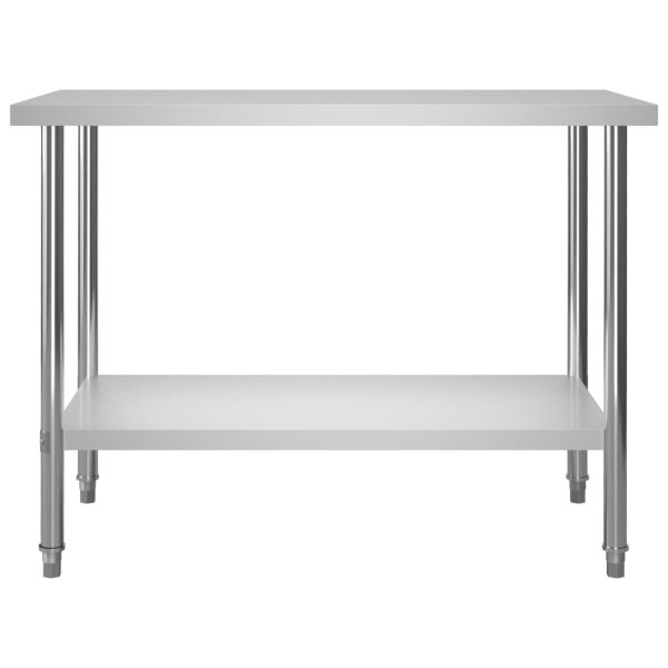Tavolo Lavoro Cucina Con Mensola 120x60x150 Cm In Acciaio Inox - Image 6