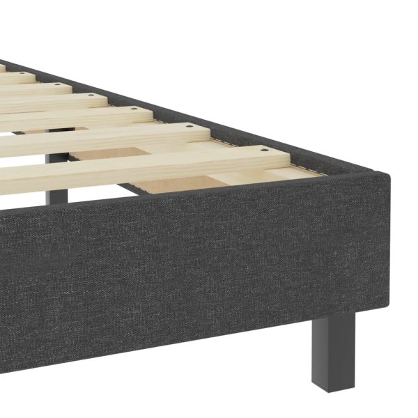 Letto A Molle Grigio Scuro In Tessuto 140x200 cm - Image 5