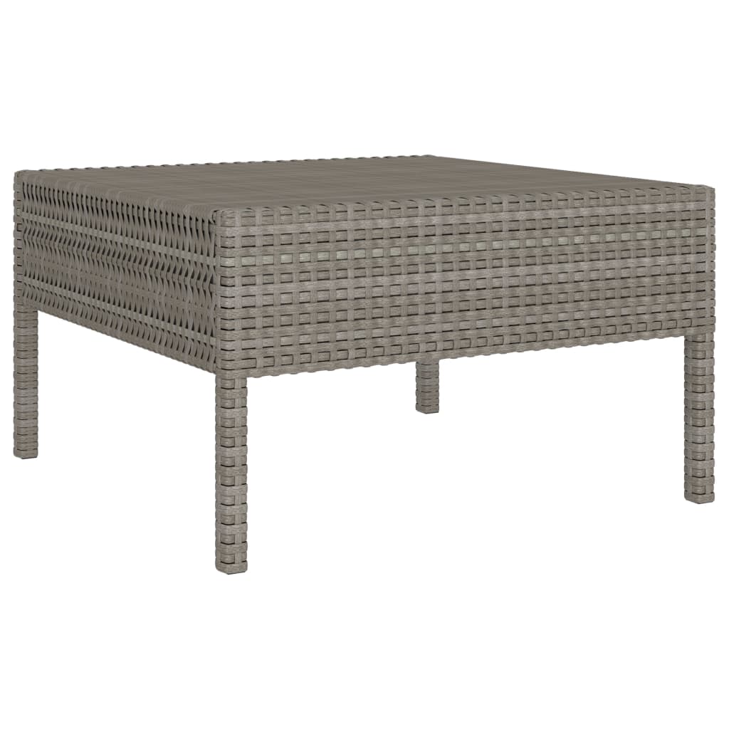 Set Divani Da Giardino 10 Pz Con Cuscini In Polyrattan Grigio - Image 4