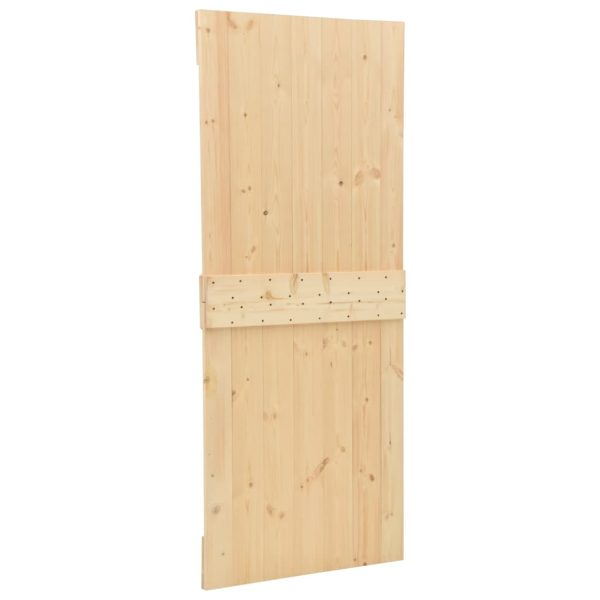 Porta Scorrevole Con Set Hardware 90x210 Cm In Legno Di Pino - Image 5