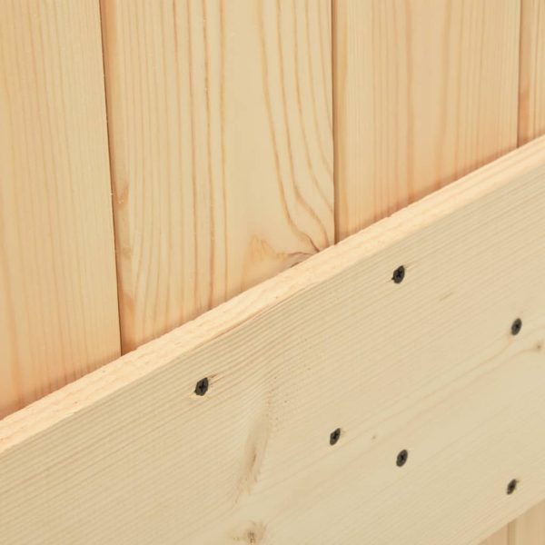 Porta Scorrevole Con Set Hardware 90x210 Cm In Legno Di Pino - Image 6