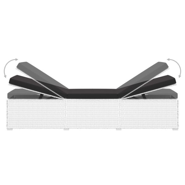 Lettini Prendisole Con Tavolino 3 Pz In Polyrattan Bianco - Image 6