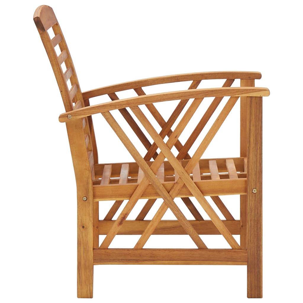 Set Divani Da Giardino 4 Pz In Legno Massello Di Acacia - Image 6