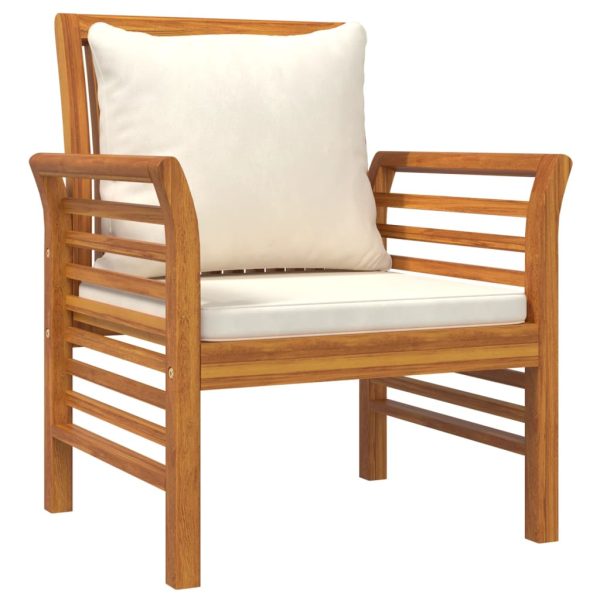 Set Salotto Da Giardino 5 Pz Con Cuscini Legno Massello Acacia - Image 4