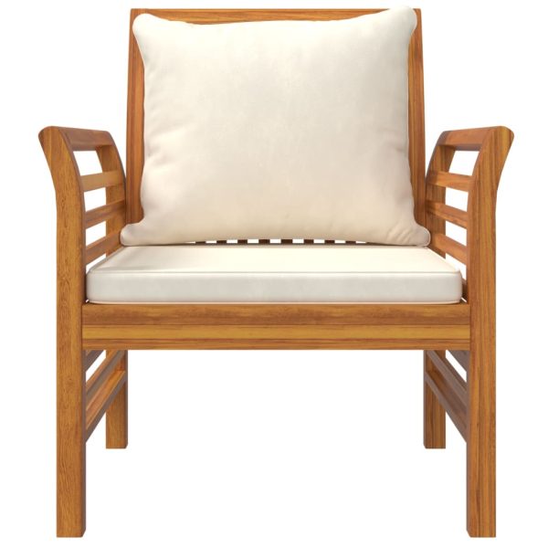 Set Salotto Da Giardino 5 Pz Con Cuscini Legno Massello Acacia - Image 5