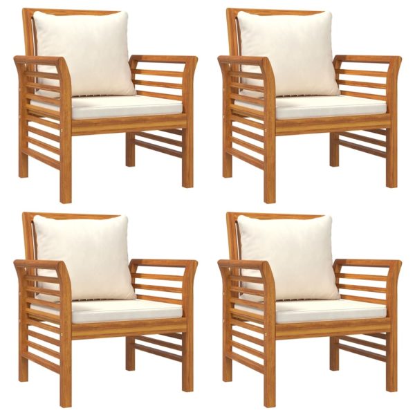 Set Salotto Da Giardino 5 Pz Con Cuscini Legno Massello Acacia - Image 6