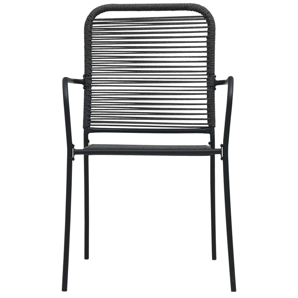 Set Da Pranzo Da Esterni 9 Pz In Corda Di Cotone E Acciaio Nero - Image 6