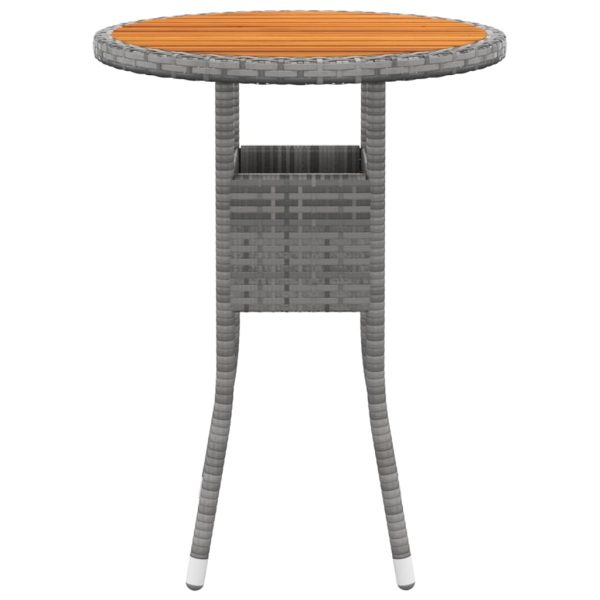 Set Da Pranzo Per Giardino 3 Pz In Polyrattan Grigio - Image 4