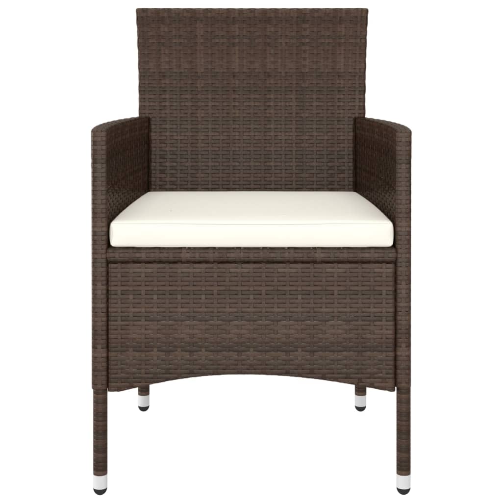 Set Divani Da Giardino 5 Pz In Polyrattan Marrone - Image 4