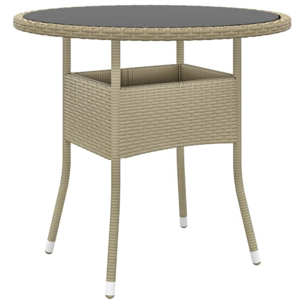 Set Mobili Da Pranzo Per Giardino 5 Pz In Polyrattan Beige - Image 5