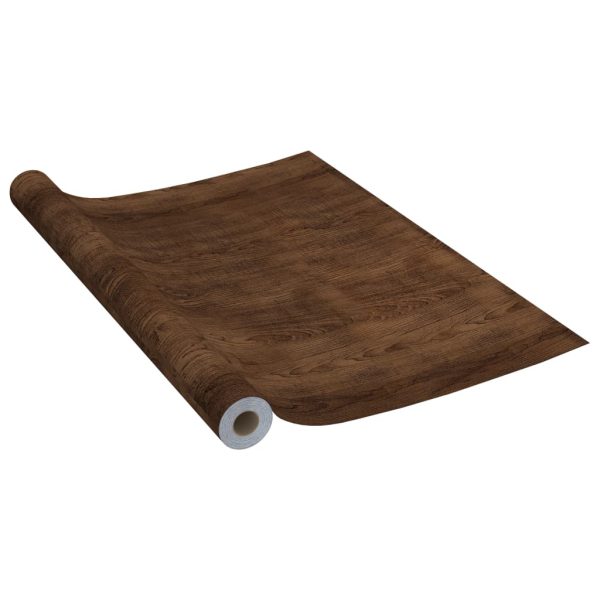 Pellicole Autoadesive Mobili 2 Pz Rovere Scuro 500x90 Cm Pvc - Image 4