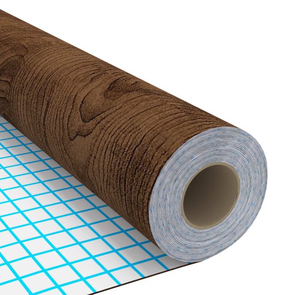 Pellicole Autoadesive Mobili 2 Pz Rovere Scuro 500x90 Cm Pvc - Image 6