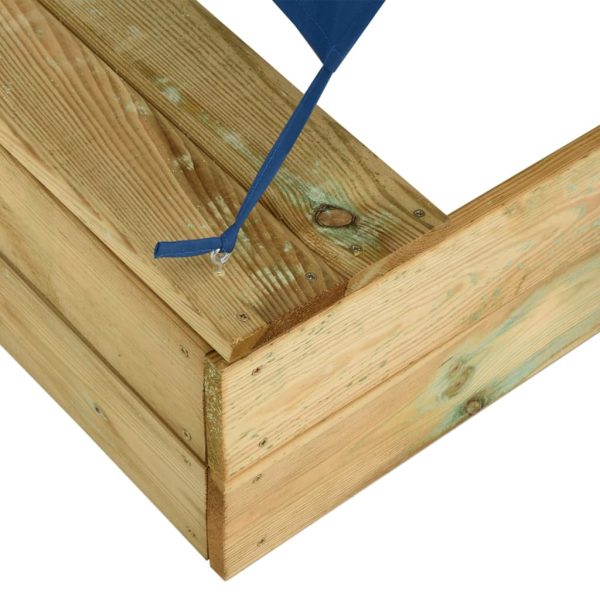 Sabbiera Con Tetto 160x100x133 Cm Legno Di Pino Impregnato - Image 4