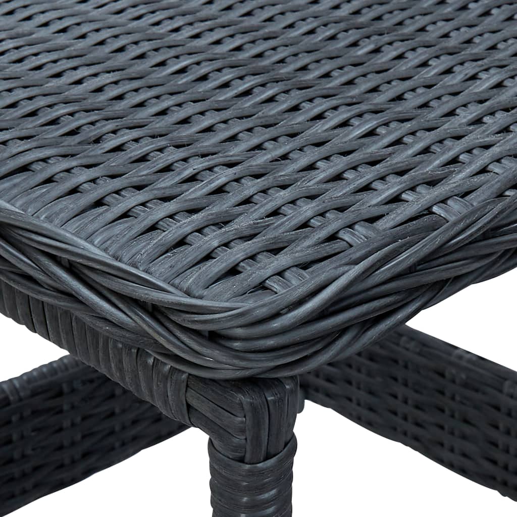 Set Divani Da Giardino 3 Pz Con Cuscini Polyrattan Grigio Scuro - Image 6