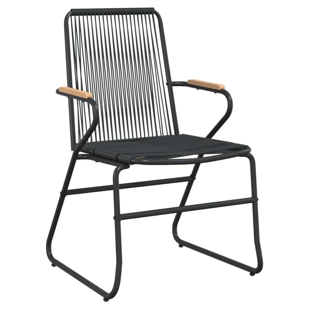 Set Da Pranzo Da Giardino 9 Pz Nero In Rattan Pvc - Image 5