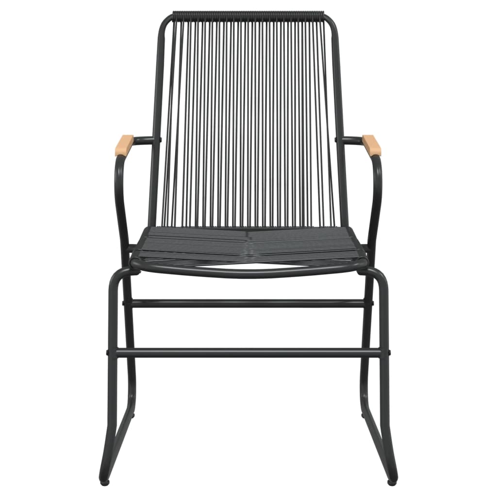 Set Da Pranzo Da Giardino 9 Pz Nero In Rattan Pvc - Image 6