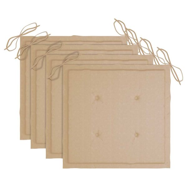 Sedie Da Pranzo Da Giardino Con Cuscini 3 Pz Massello Di Acacia - Image 4