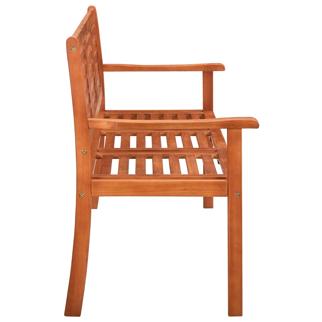 Panchina Da Giardino E Cuscino 3 Posti 150cm Eucalipto Massello - Image 4