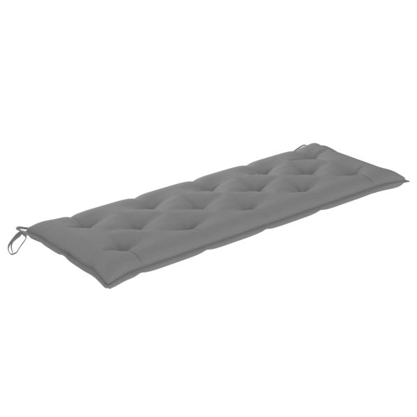 Panca Da Giardino 3 Posti Con Cuscino 150cm Grigia In Eucalipto - Image 6