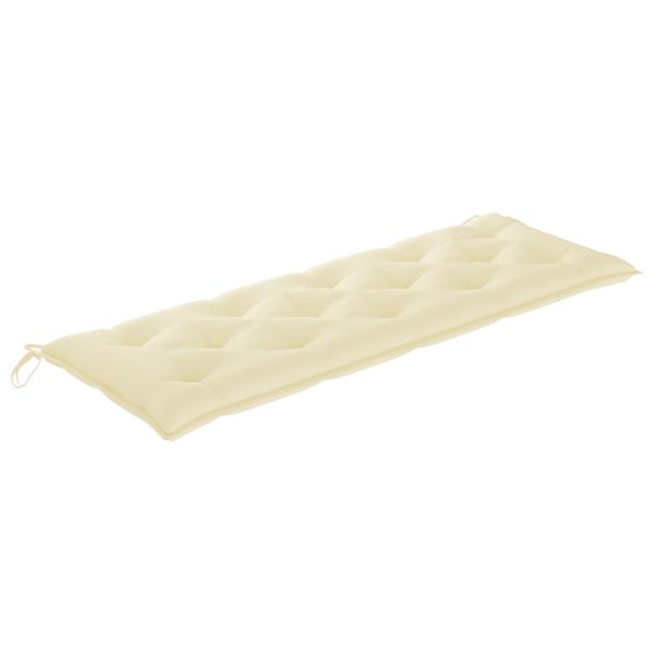 Panca Da Giardino 3 Posti Con Cuscino 150cm Grigia In Eucalipto - Image 6