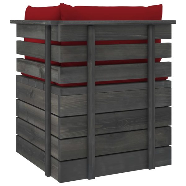 Divano Angolare Da Giardino Su Pallet Con Cuscini Legno Di Pino - Image 5