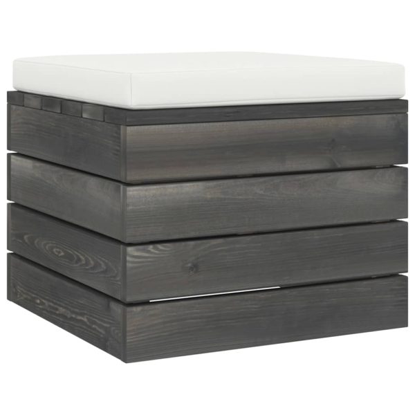 Pouf Da Giardino Su Pallet 2 Pz Con Cuscini In Massello Di Pino - Image 4