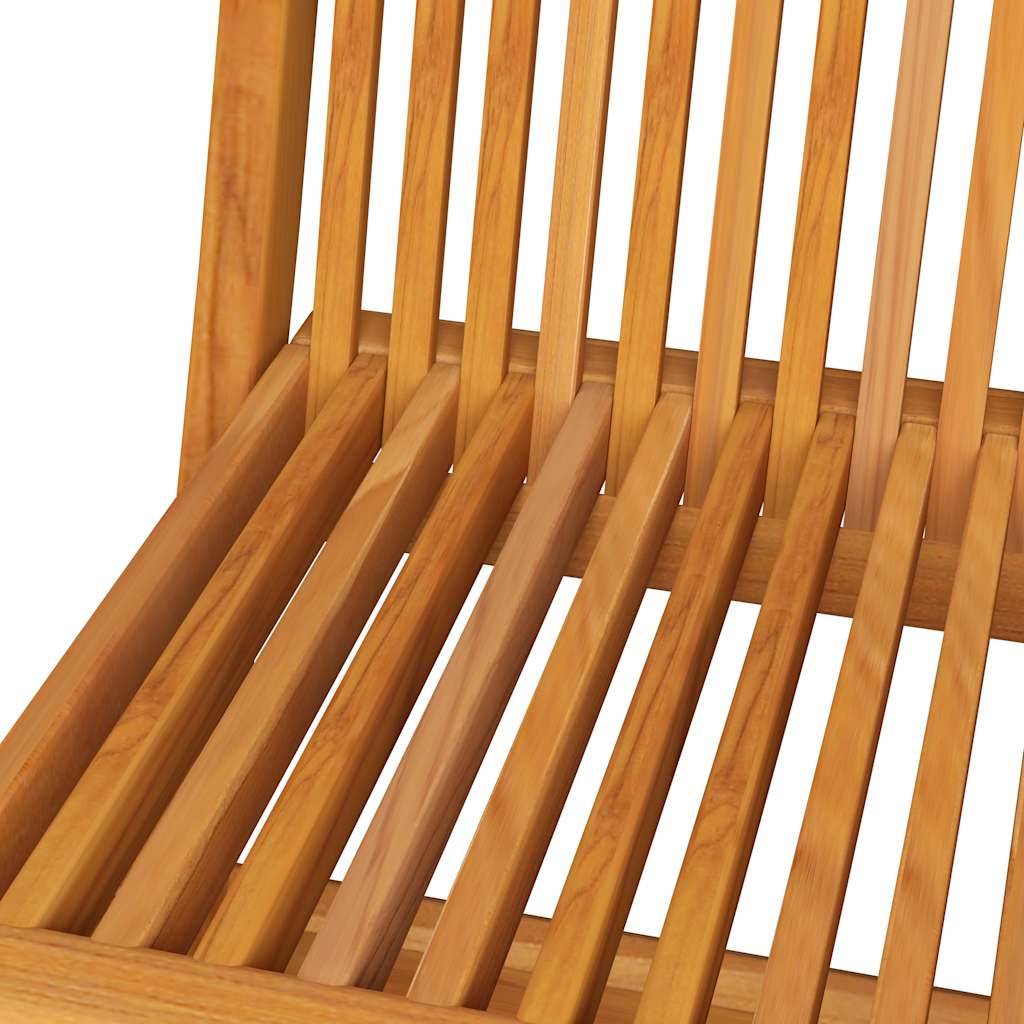 Sedie Da Giardino Con Cuscini Grigi 4 Pz Massello Di Teak - Image 5