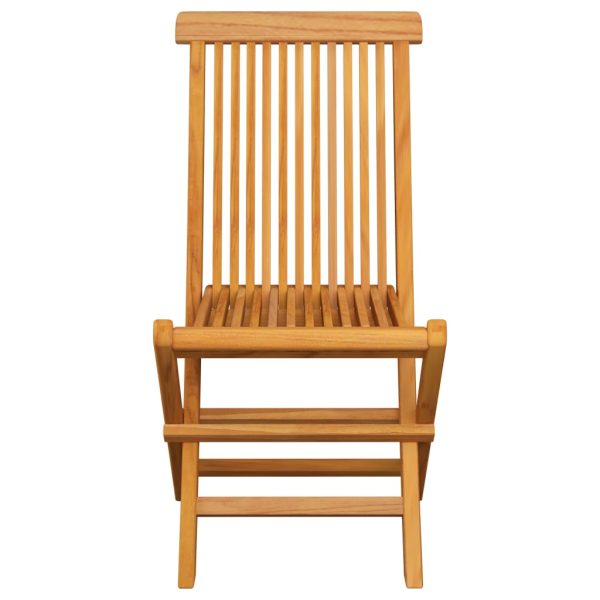Sedie Da Giardino Con Cuscini Rossi 4 Pz Massello Di Teak - Image 5