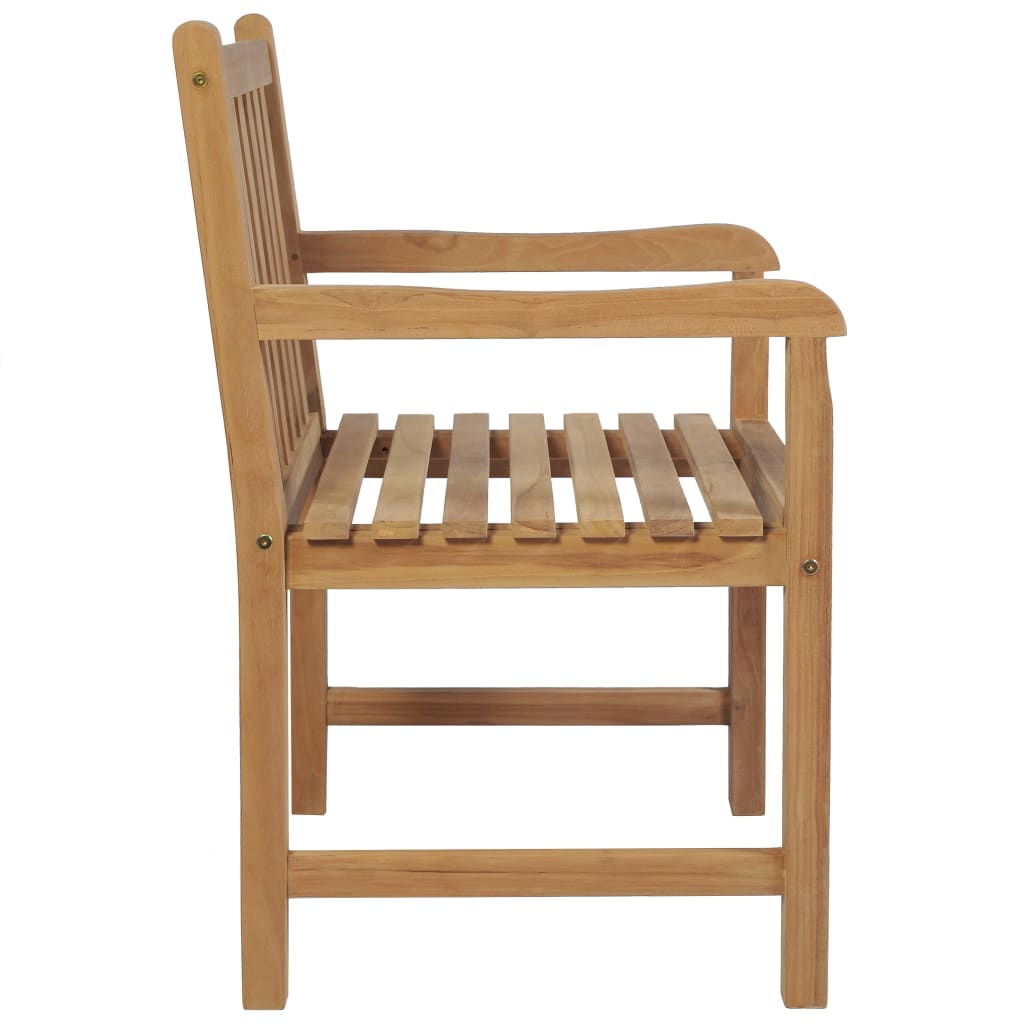 Sedie Da Giardino 2 Pz Con Cuscini Antracite Massello Di Teak - Image 6